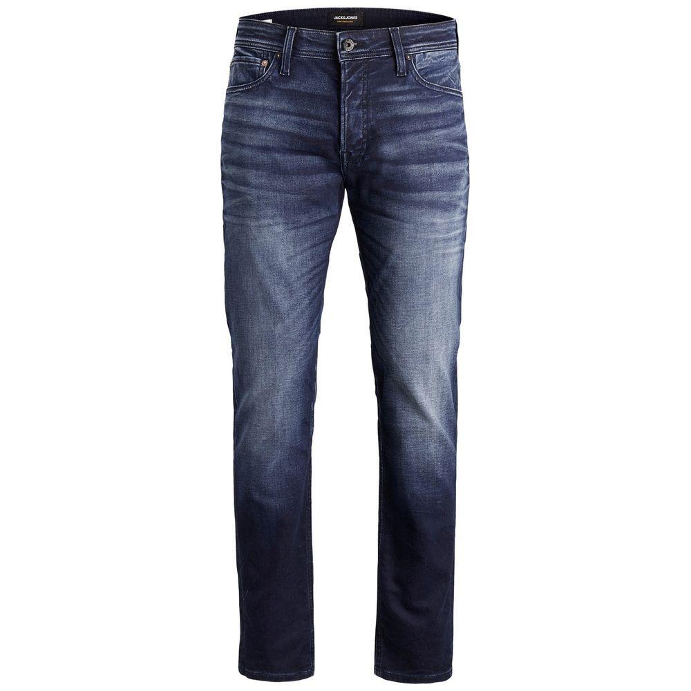 Jack Jones Blue Cotton Relaxed Fit Jean