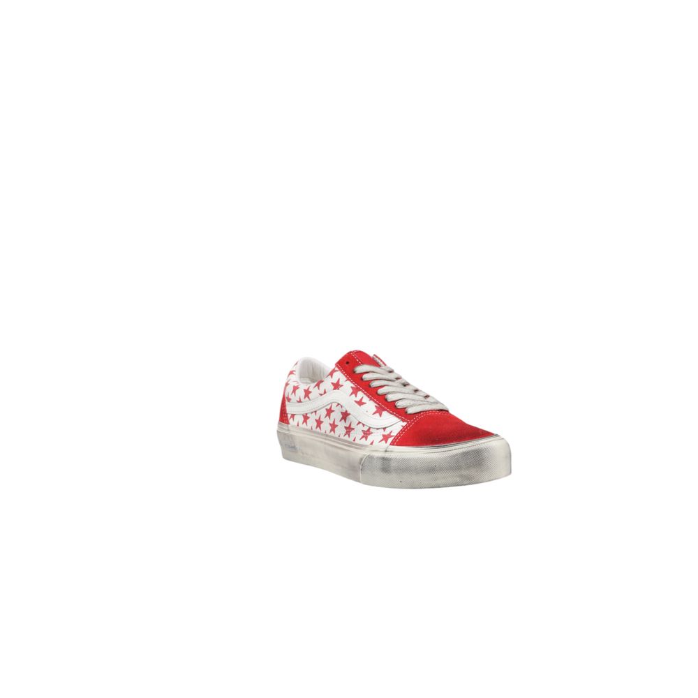 Vans Red Suede Leather Low Top Sneakers