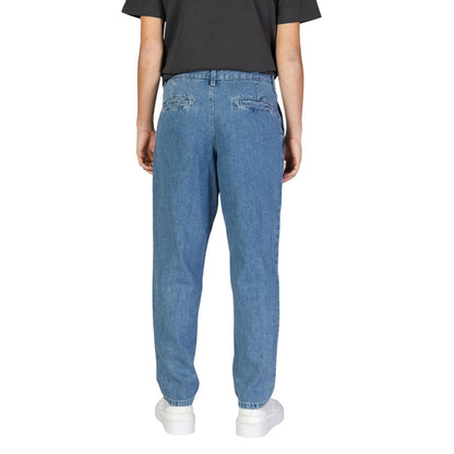 Jack Jones Blue Cotton Relaxed Fit Jean