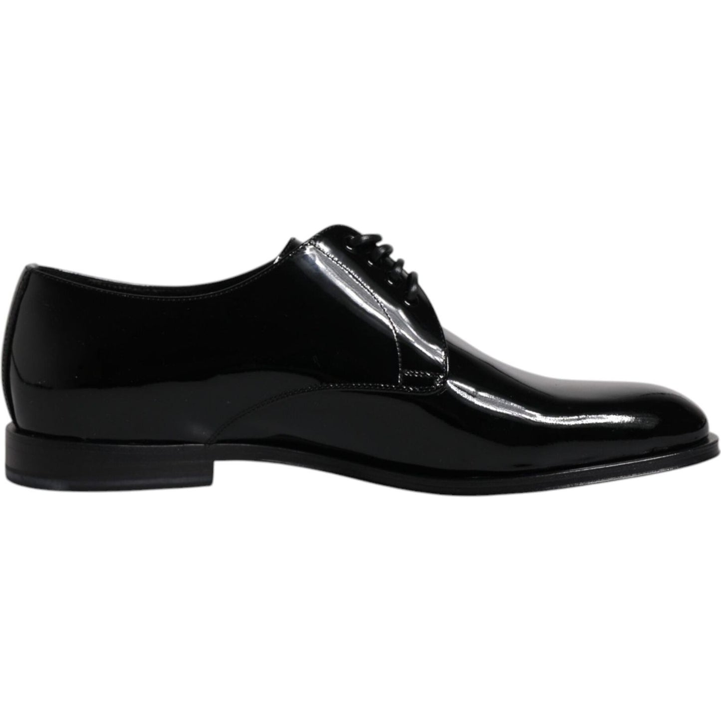 Dolce & Gabbana Black Patent Leather Derby Formal Dress Shoes MV6379-40