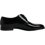 Dolce & Gabbana Black Patent Leather Derby Formal Dress Shoes MV6379-40