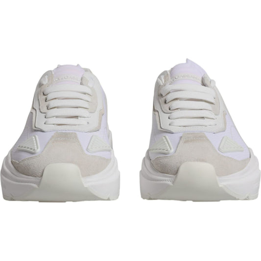 Dolce & Gabbana White Leather Daymaster Low Top Sneakers Shoes MV6426-39