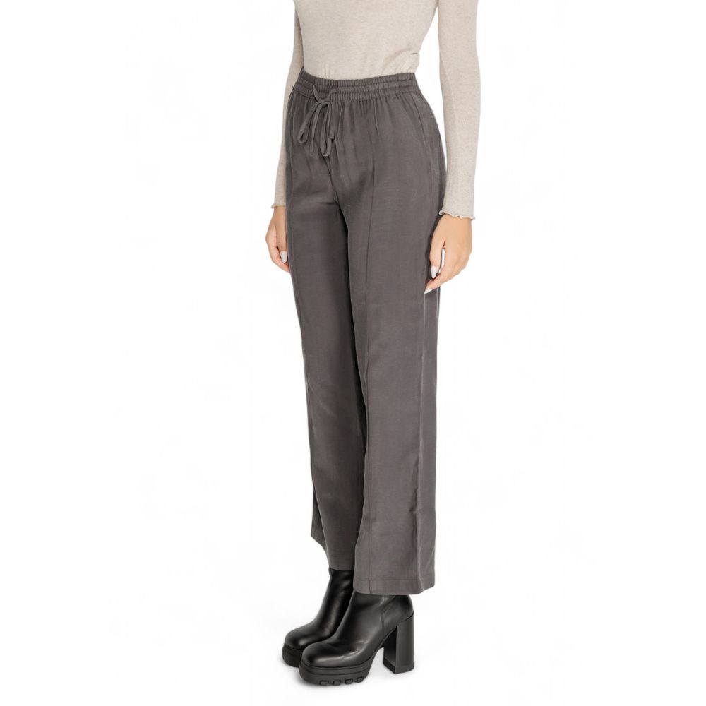 Jacqueline De Yong Gray Viscose Casual Pants