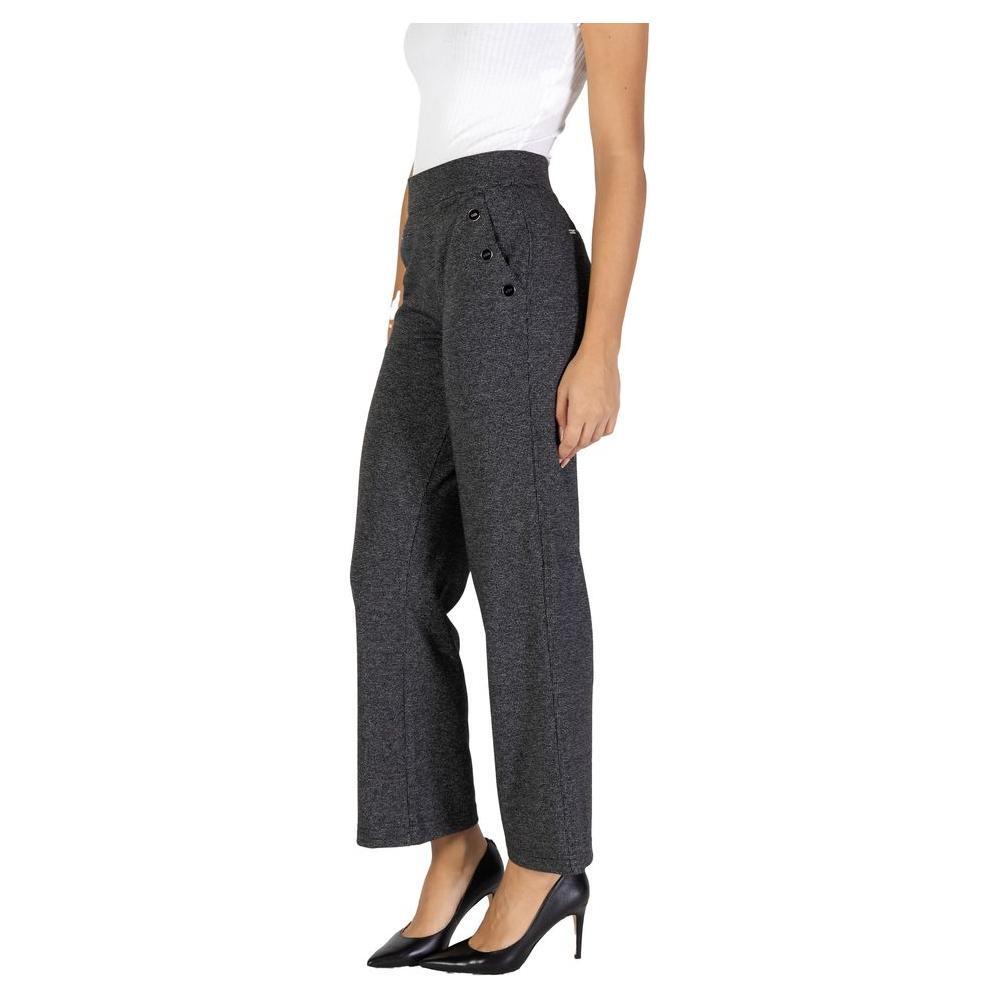 Street One Black Polyester Pant ST-15712500009-W42 | L30