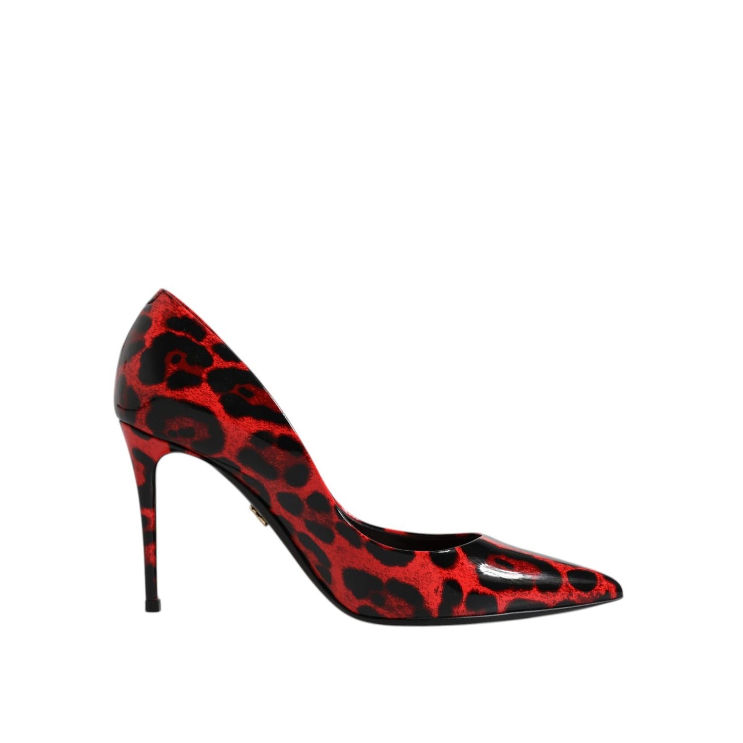 Dolce & Gabbana Red Leopard Leather Stiletto High Heels Pumps Shoes