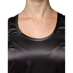 Brunello Cucinelli Black Silk Blend Sleeveless Tank Top