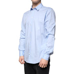 Dolce & Gabbana Light Blue Cotton Slim Fit MARTINI Dress Shirt