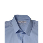 Dolce & Gabbana Light Blue Cotton Slim Fit MARTINI Dress Shirt