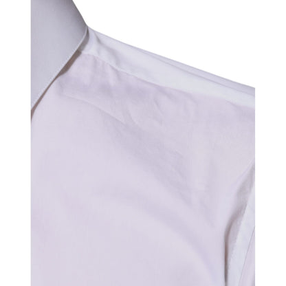 Dolce & Gabbana White Cotton Blend Men MARTINI Dress Shirt Dolce & Gabbana