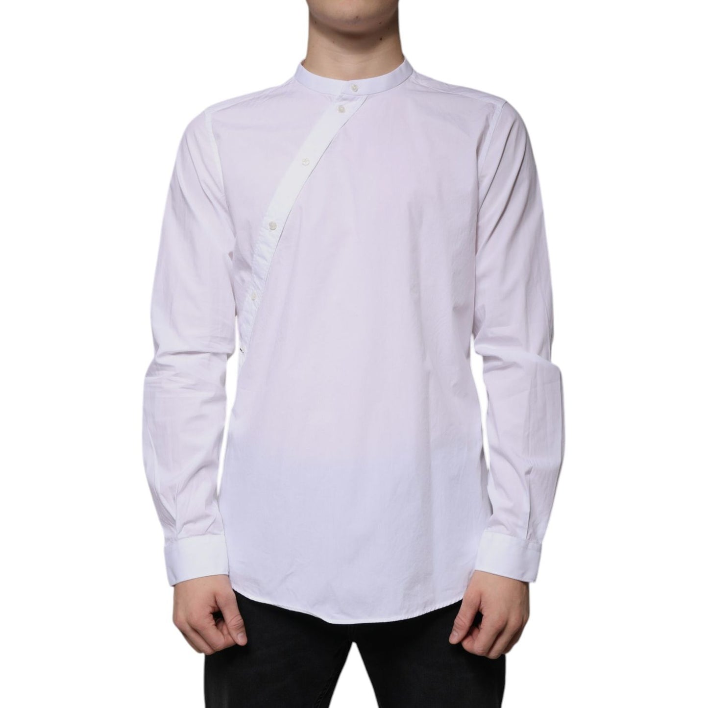 Dolce & Gabbana White Cotton Slim Fit MARTINI Dress Shirt Dolce & Gabbana