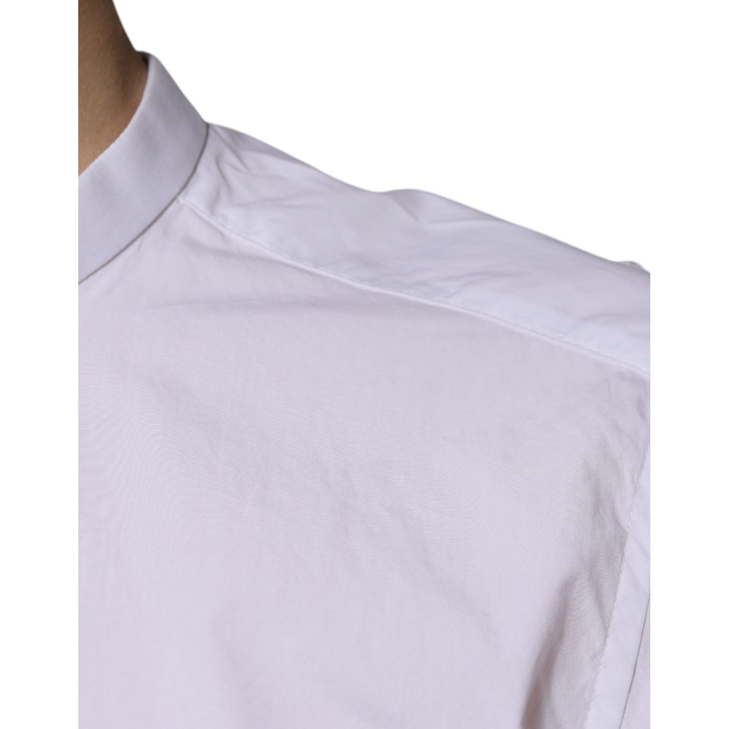 Dolce & Gabbana White Cotton Slim Fit MARTINI Dress Shirt Dolce & Gabbana
