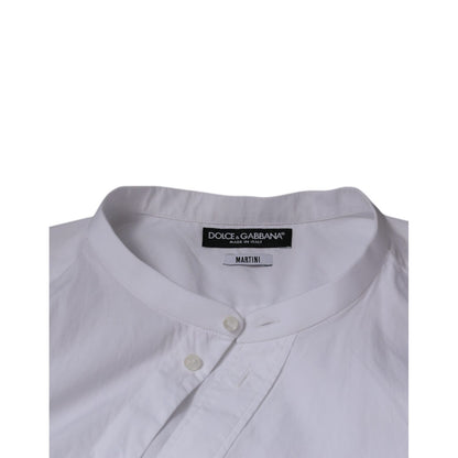 Dolce & Gabbana White Cotton Slim Fit MARTINI Dress Shirt Dolce & Gabbana