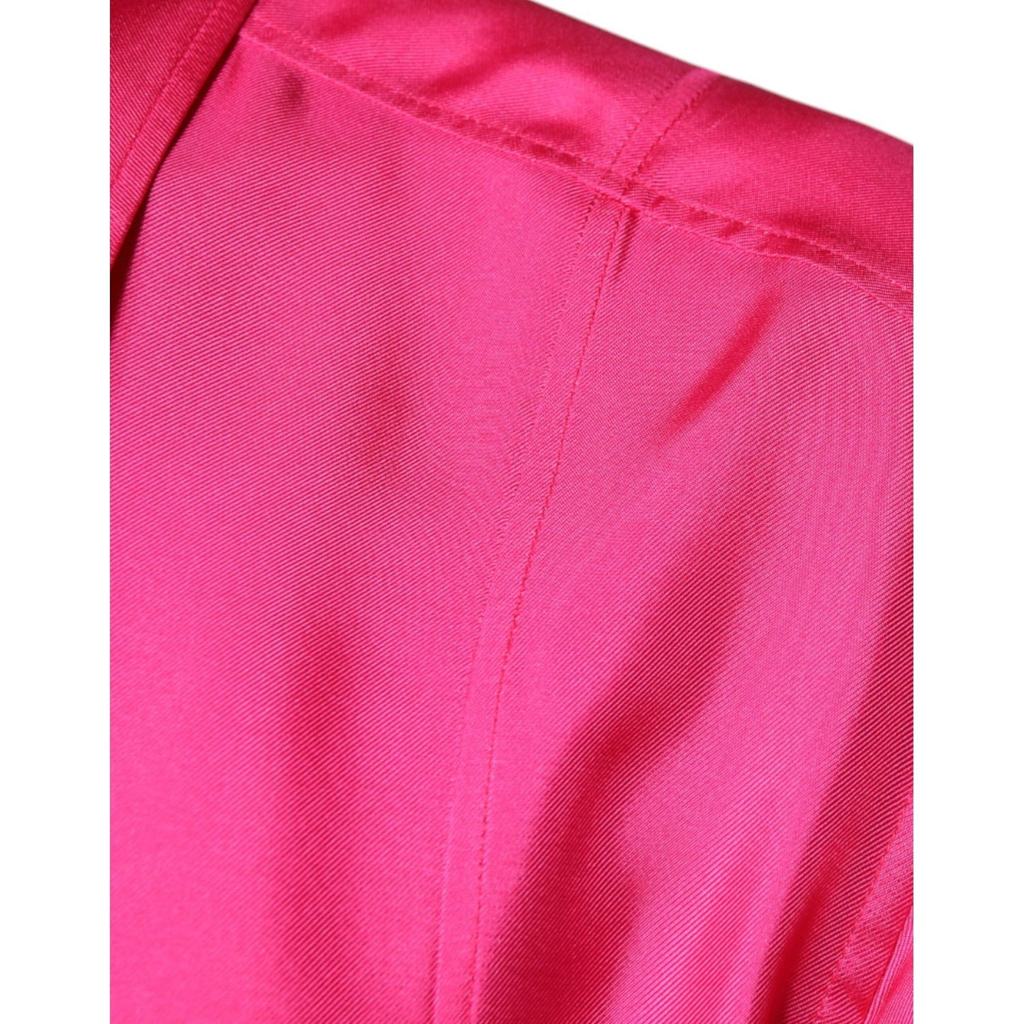 Dolce & Gabbana Pink Silk Collared Button Down Men Shirt Dolce & Gabbana