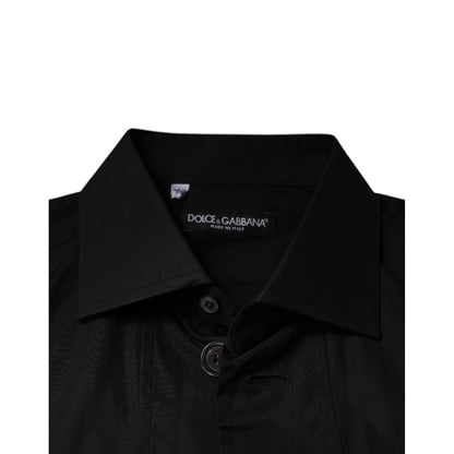 Dolce & Gabbana Black Cotton Formal Long Sleeves Dress Shirt Dolce & Gabbana