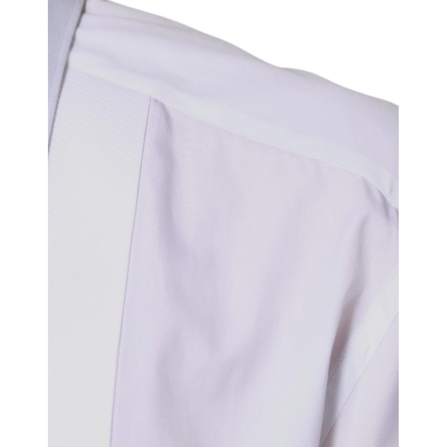 Dolce & Gabbana White Bib Cotton Poplin GOLD Formal Shirt Dolce & Gabbana