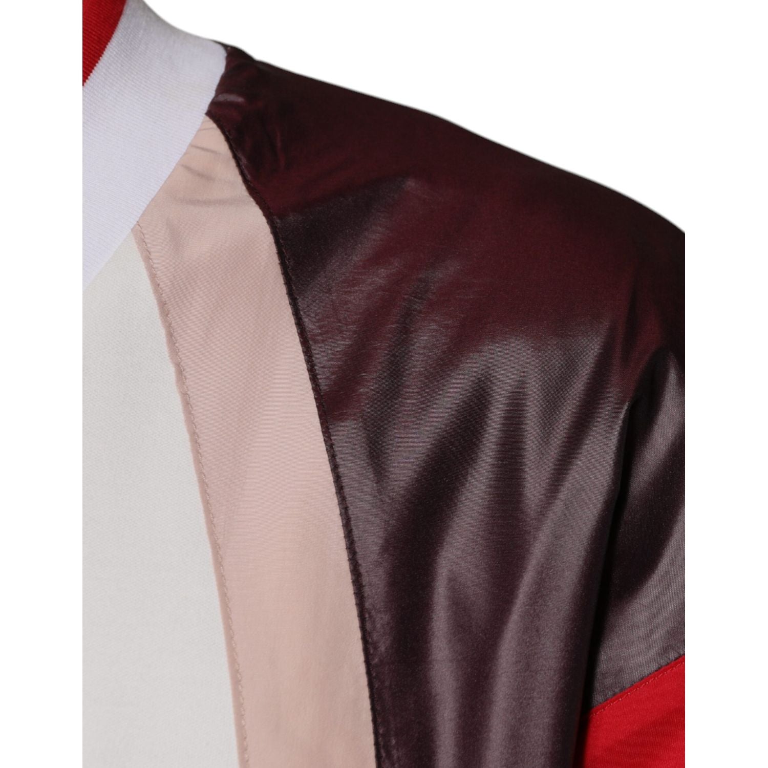 Dolce & Gabbana Multicolor Logo Jersey Cotton V-neck T-shirt