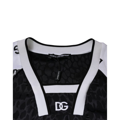 Dolce & Gabbana Black White Logo Men Short Sleeves T-shirt