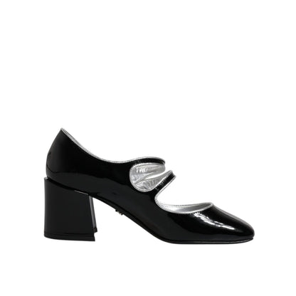 Dolce & Gabbana Black Patent Leather Crystal Mary Jane Pumps Shoes Dolce & Gabbana