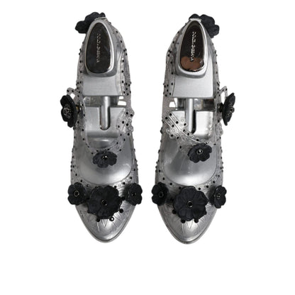 Dolce & Gabbana Clear Floral Crystal CINDERELLA Heels Shoes Dolce & Gabbana