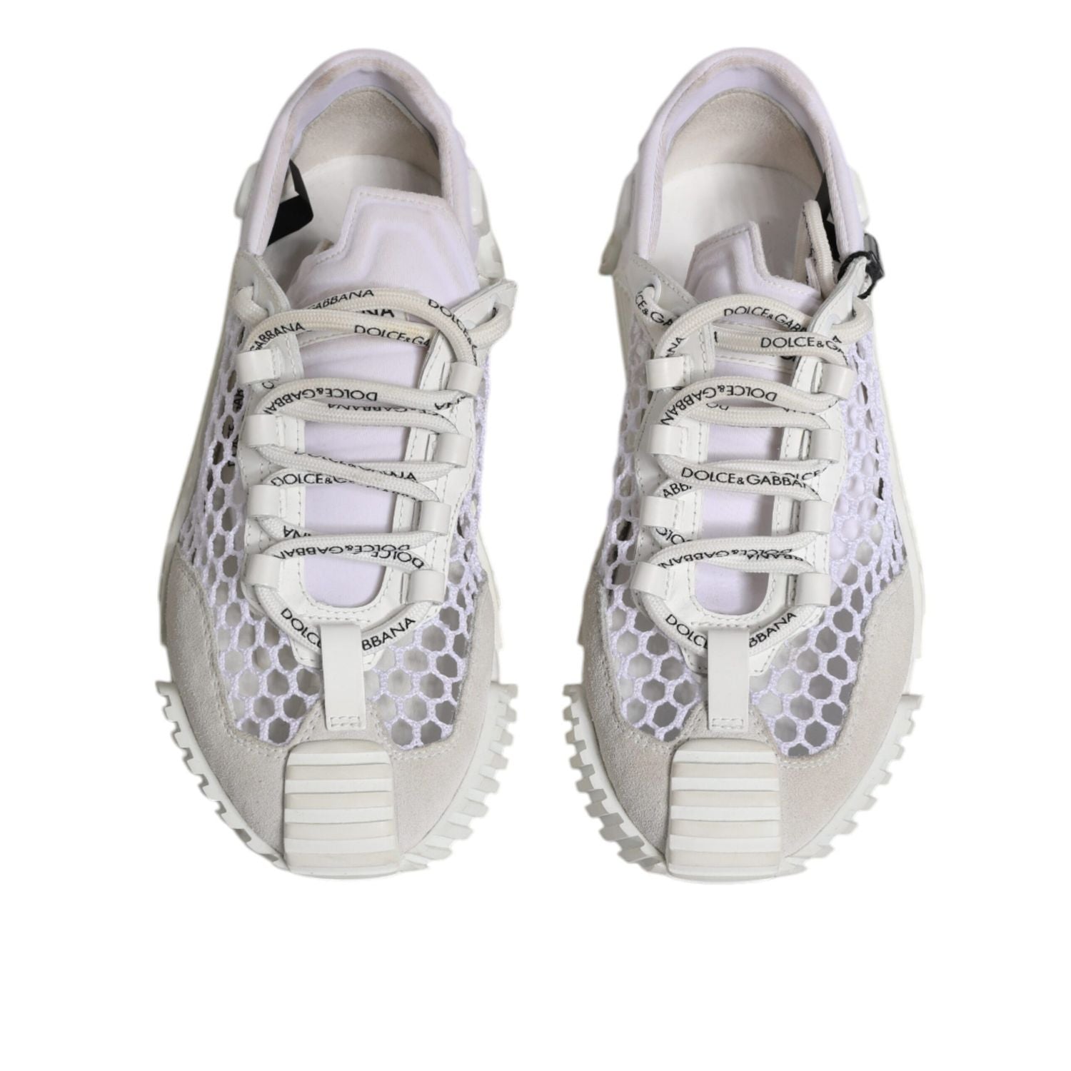 Dolce & Gabbana White Mesh NS1 Low Top Sports Sneaker Shoes