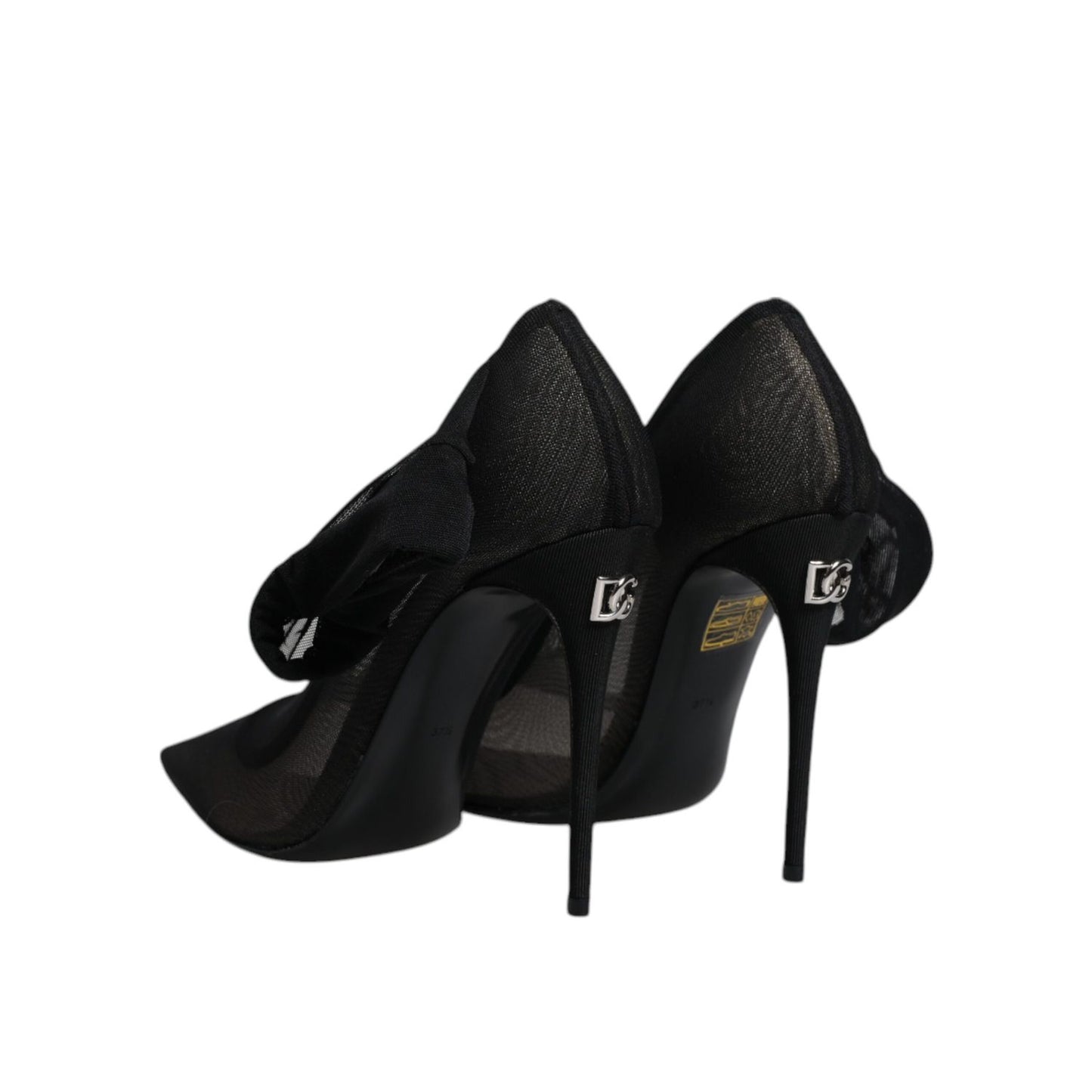 Dolce & Gabbana Black Viscose Mesh Sock Style Boots Shoes Dolce & Gabbana