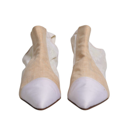 Dolce & Gabbana Multicolor Patchwork Heels Slingback Shoes Dolce & Gabbana