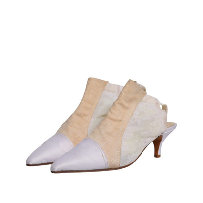 Dolce & Gabbana Multicolor Patchwork Heels Slingback Shoes Dolce & Gabbana