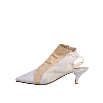 Dolce & Gabbana Multicolor Patchwork Heels Slingback Shoes Dolce & Gabbana