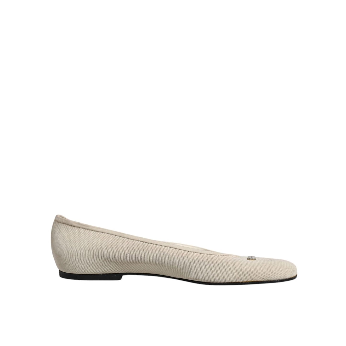 Dolce & Gabbana Beige Fabric Slip On Ballerina Flats Shoes Dolce & Gabbana