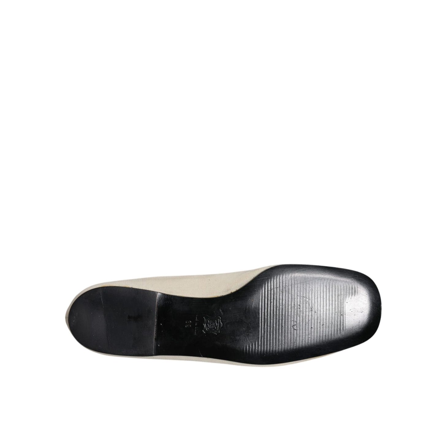 Dolce & Gabbana Beige Fabric Slip On Ballerina Flats Shoes Dolce & Gabbana