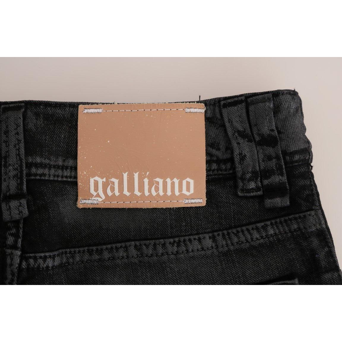 John Galliano Gray Wash Cotton Stretch Regular Fit Jeans