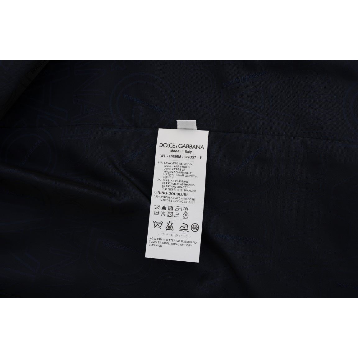 Dolce & Gabbana Blue STAFF Wool Stretch Vest