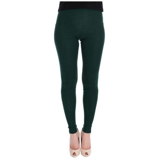 Dolce & Gabbana Green Cashmere Stretch Tights