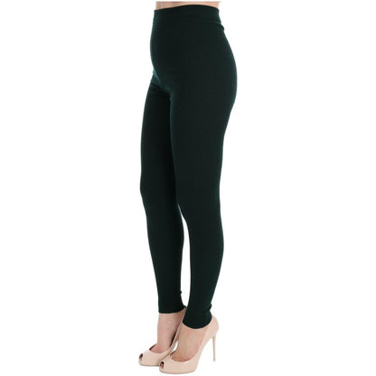 Dolce & Gabbana Green Wool Stretch Tights Dolce & Gabbana