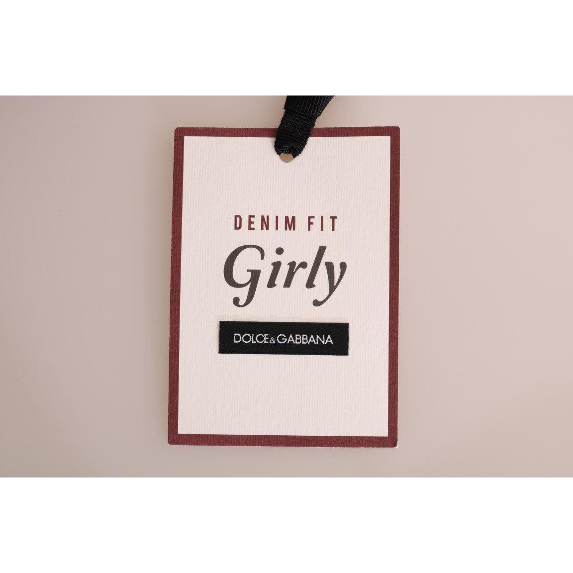 Dolce & Gabbana Blue GIRLY Striped Cotton Jeans