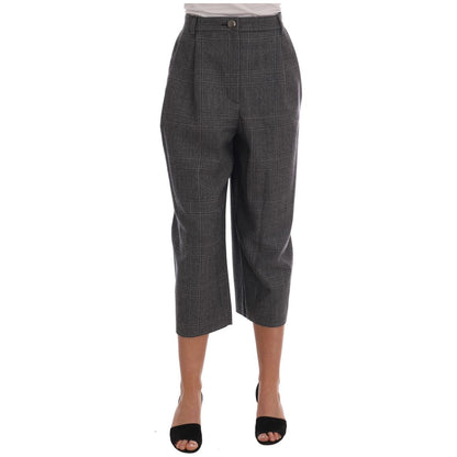 Dolce & Gabbana Gray Wool Capri Pants