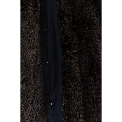 Dolce & Gabbana Brown Raccoon Fur Coat Jacket Coats & Jackets