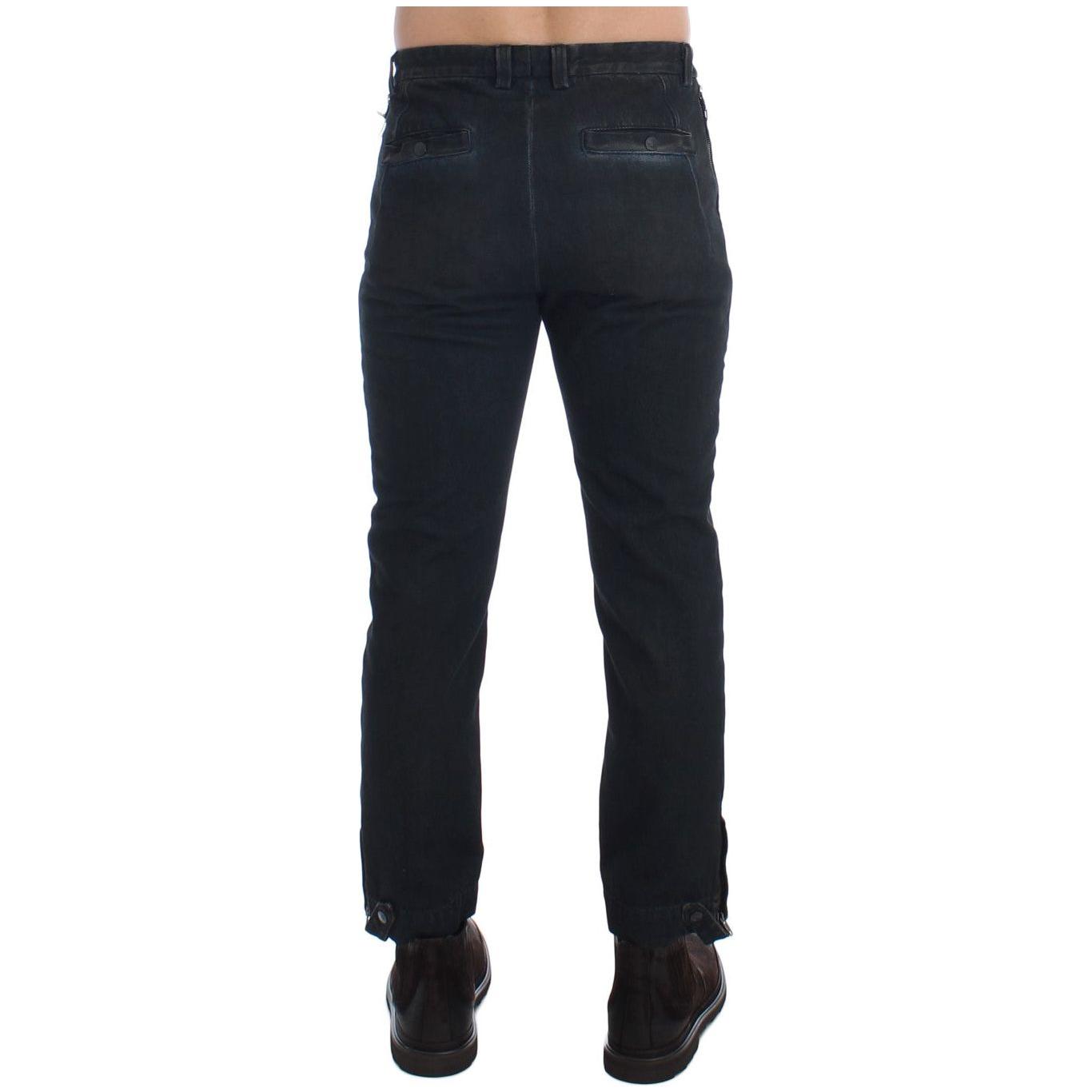 Costume National Blue Cotton Slim Pants Denim Jeans
