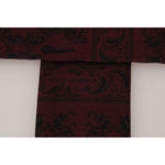Dolce & Gabbana Bordeaux Silk Crown Chili Scarf MS2114