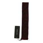 Dolce & Gabbana Bordeaux Silk Crown Chili Scarf MS2114