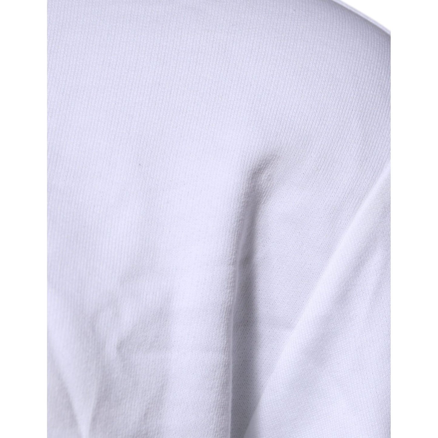 Versace White Medusa Embroidery Crew Neck Pullover Sweater