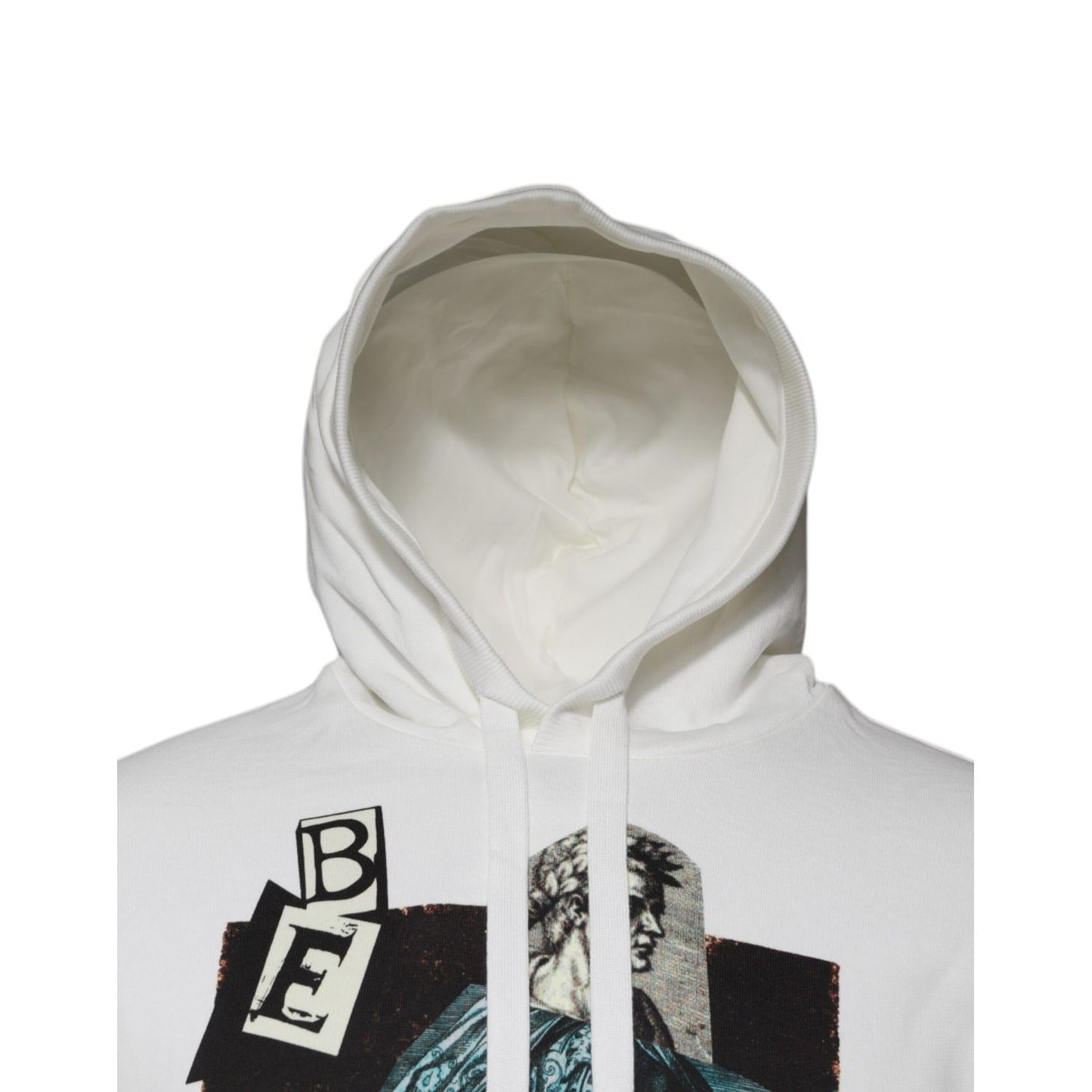 Dolce & Gabbana White Caesar Cotton Hooded Pullover Sweater Dolce & Gabbana