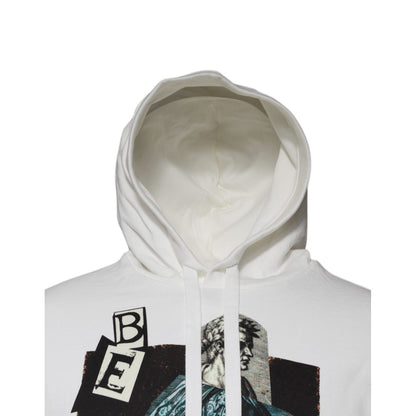 Dolce & Gabbana White Caesar Cotton Hooded Pullover Sweater Dolce & Gabbana