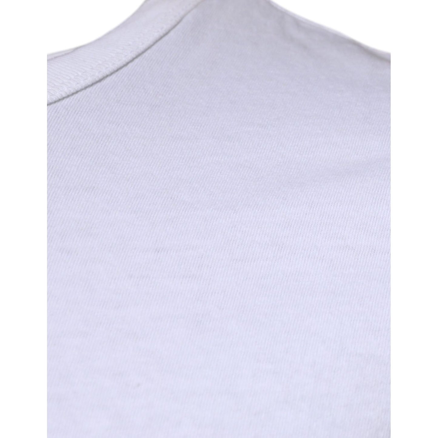 Dolce & Gabbana White Stripes Crew Neck Short Sleeves T-shirt