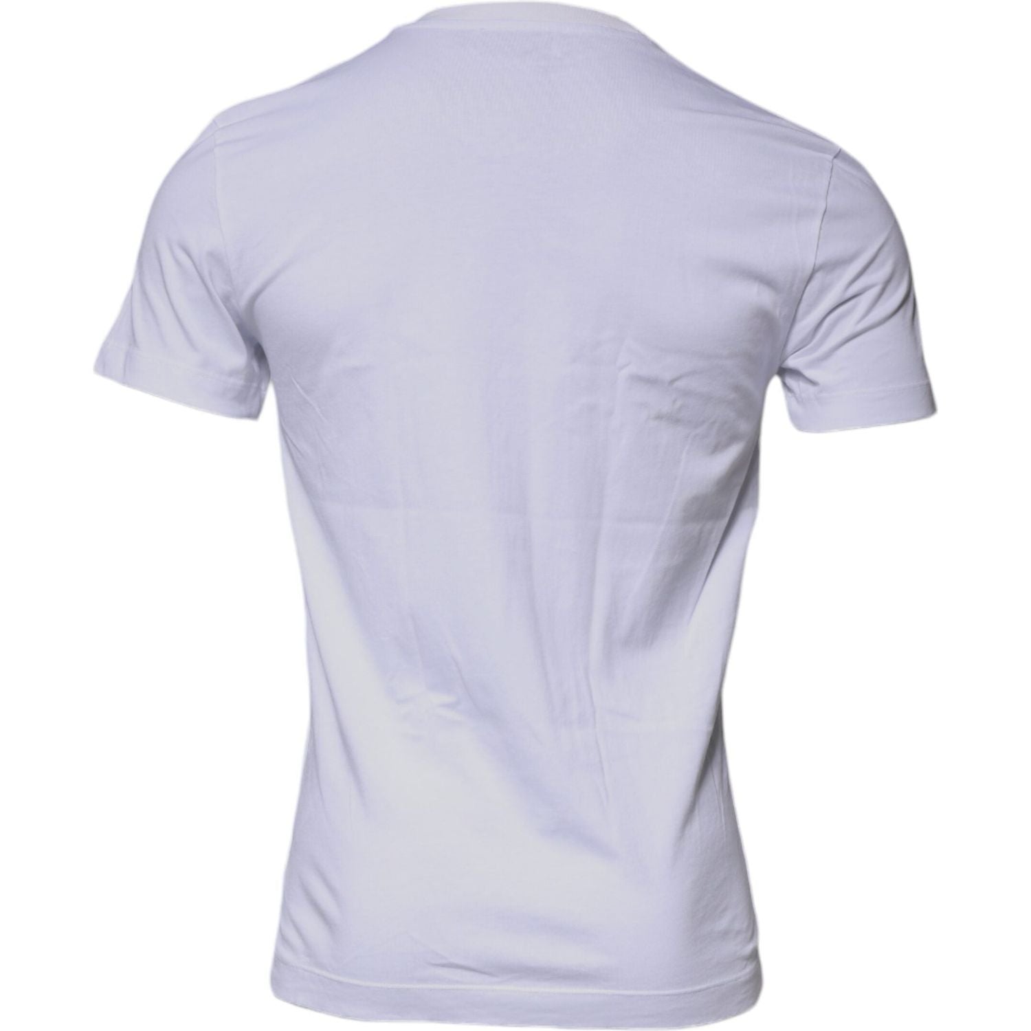 Dolce & Gabbana White DG Logo Cotton Crew Neck T-shirt