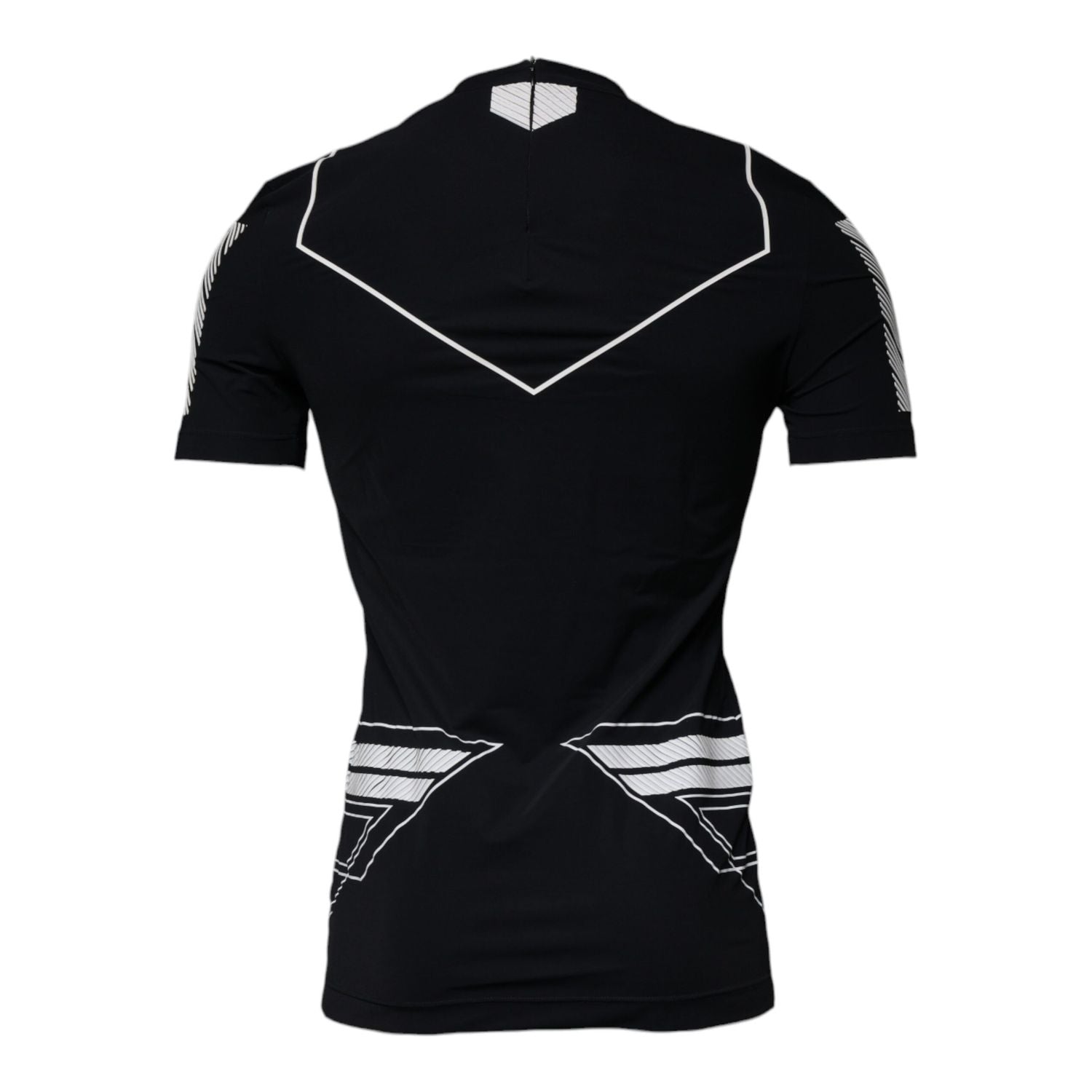 Dolce & Gabbana Black Graphic Print Nylon Crew Neck T-shirt