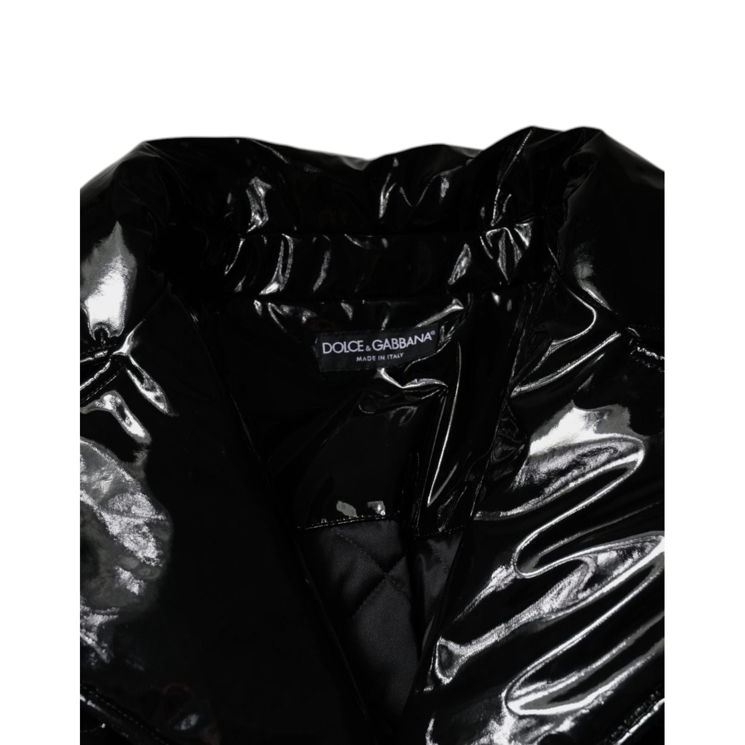 Dolce & Gabbana Black Polyester Button Down Blouson Jacket