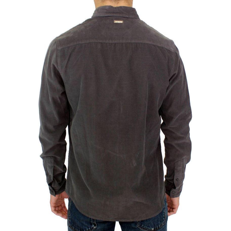 GF Ferre Green Button Front Cotton Casual Shirt