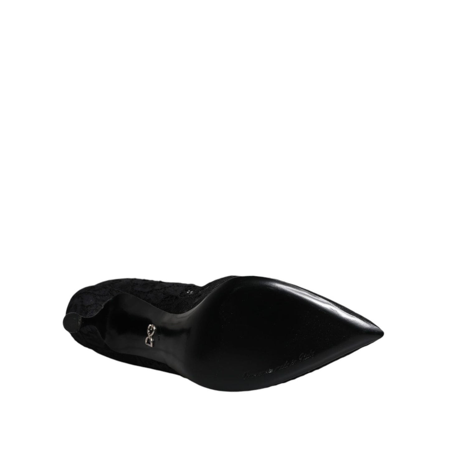 Dolce & Gabbana Black Lace Crystals Mary Jane Pumps Shoes