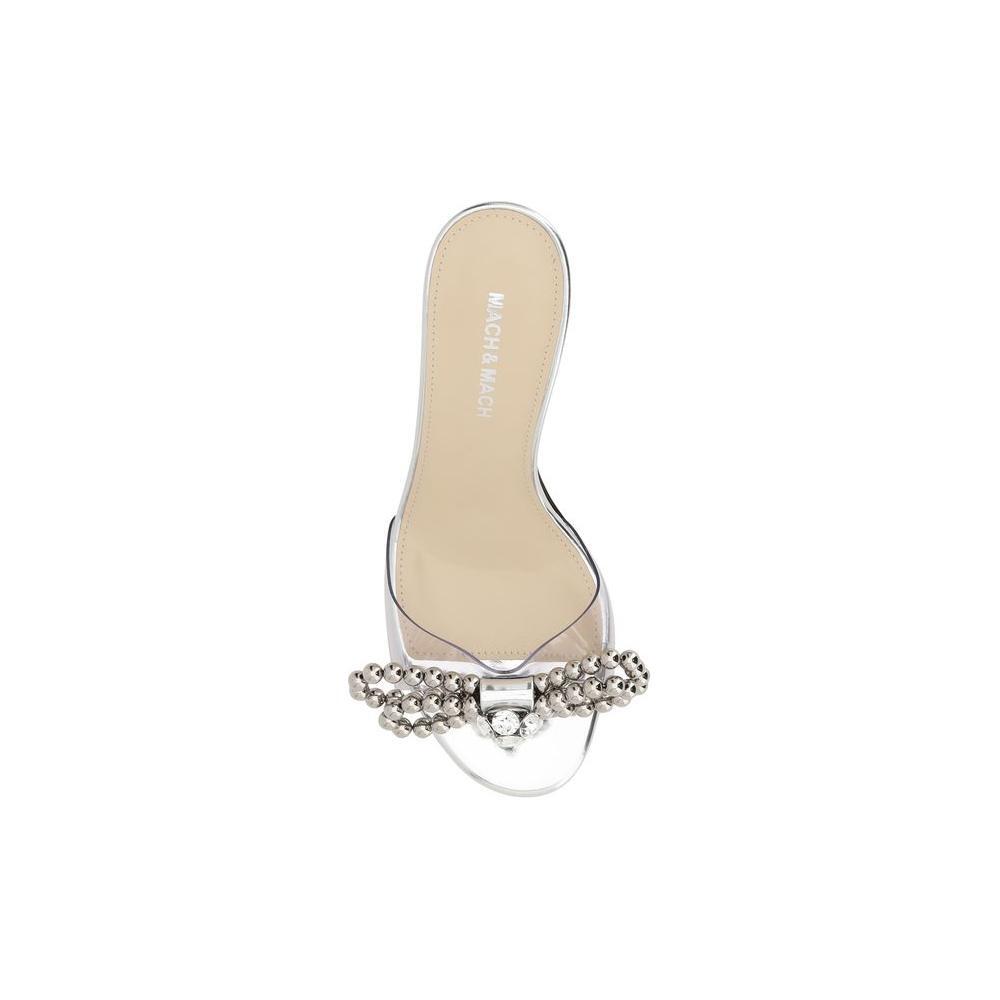 MACH & MACH Sandals with bow MA-R25S093585X02B32TRASPSILVE-EU37/US7